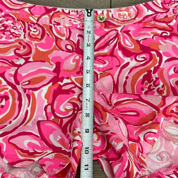 Lilly Pulitzer 5” The Buttercup Scallop Shorts Pink Pout Mango Salsa Sz 2 - Picture 8 of 10
